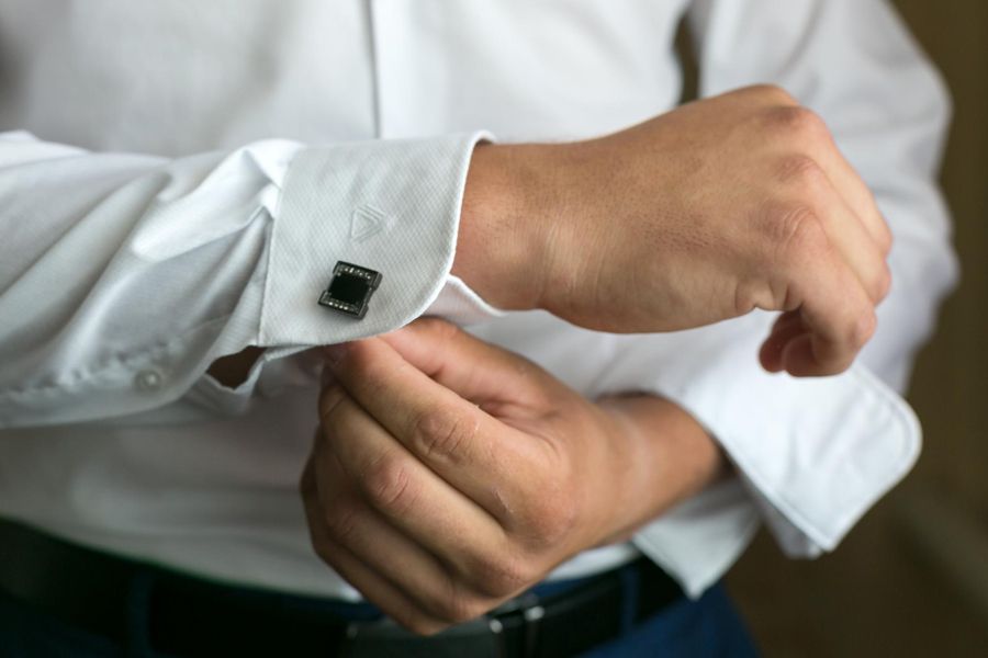 gemelos en camisa hombre
