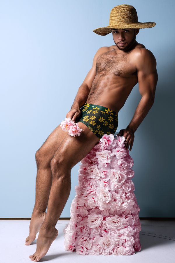 hombre en boxers